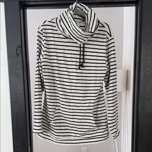 Women’s Black & Grey Cowl Neck Sweater, XXL